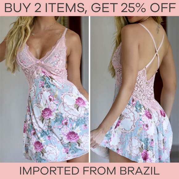 Nightgown slip dress & panty - 2 piece set - Picture 2 of 9